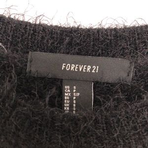 Women’s fuzzy black sweater, size S